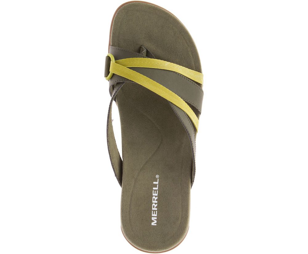 Merrell Sandals Olive - District Kindra Thong - Womens 61BZIUTQO